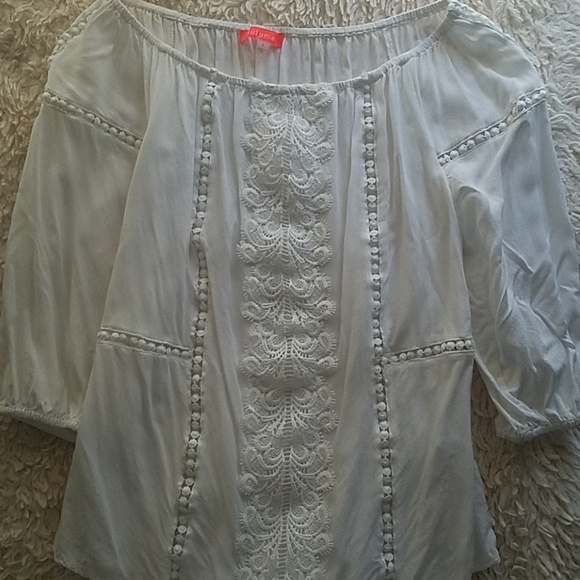 Francesca's White Peasant Blouse - Picture 1 of 1